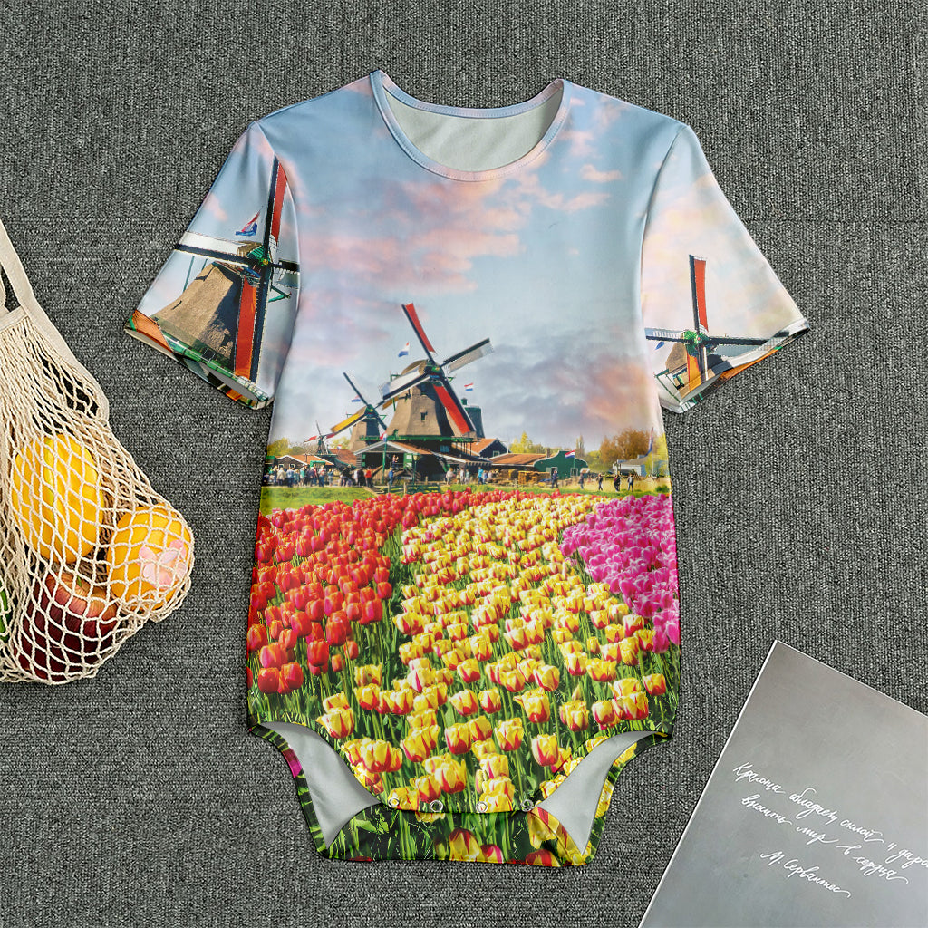 Tulip Field Print Men's Bodysuit