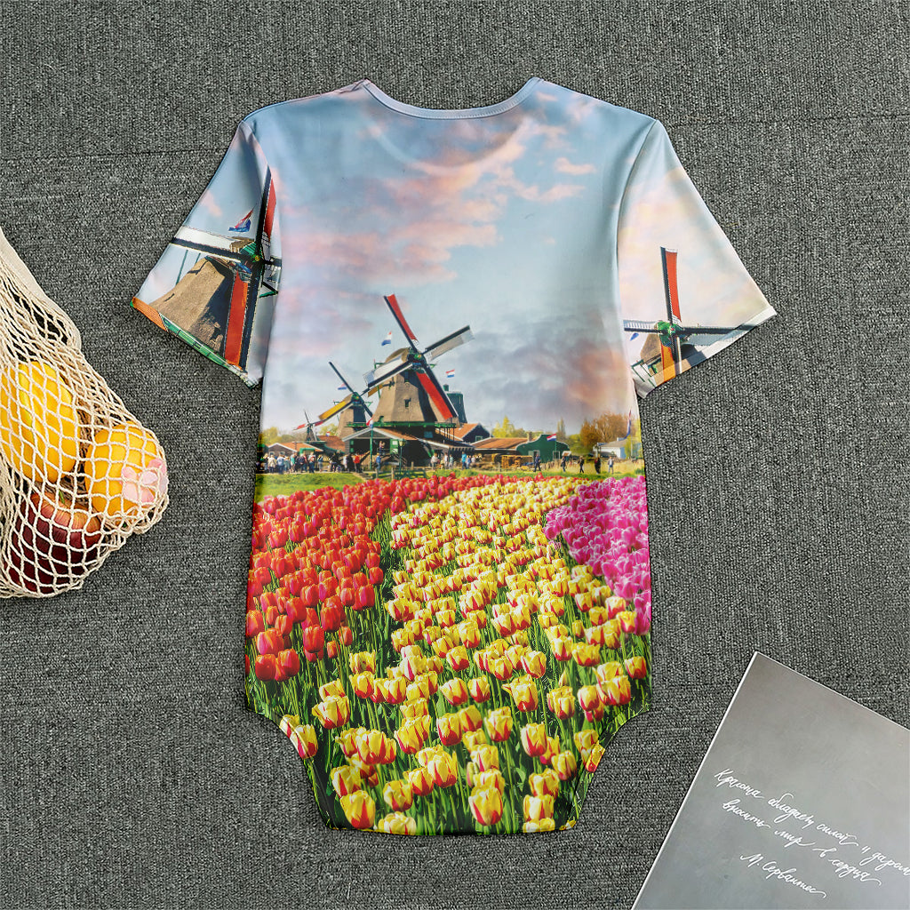 Tulip Field Print Men's Bodysuit