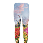 Tulip Field Print Men's leggings