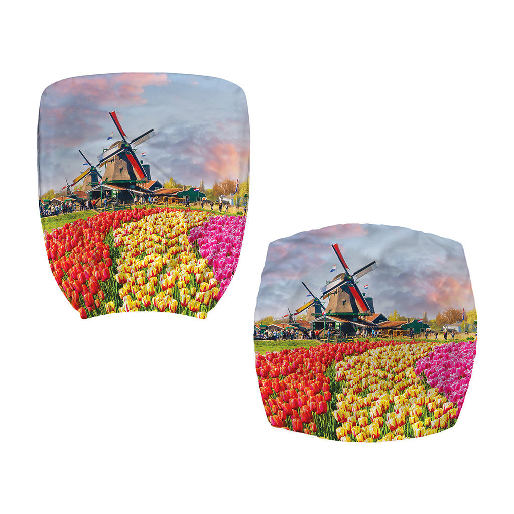Tulip Field Print Office Chair Cover