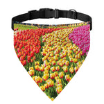 Tulip Field Print Over The Collar Dog Bandana