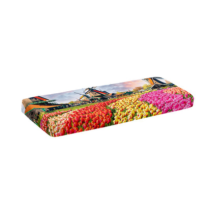 Tulip Field Print Piano Keyboard Cover