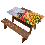 Tulip Field Print Picnic Table Cover