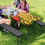 Tulip Field Print Picnic Table Cover