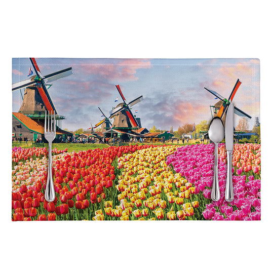 Tulip Field Print Placemat