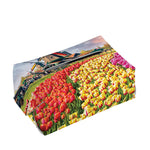 Tulip Field Print Rectangle Tissue Box Cover