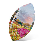 Tulip Field Print Rugby Ball