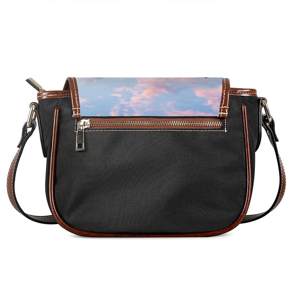 Tulip Field Print Saddle Bag