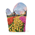 Tulip Field Print Single Oven Mitt