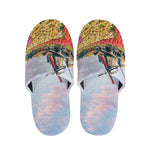 Tulip Field Print Slippers