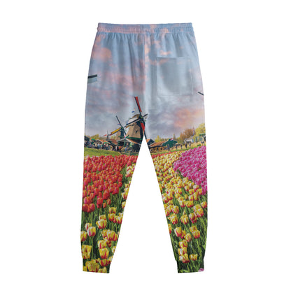 Tulip Field Print Sweatpants