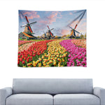 Tulip Field Print Tapestry