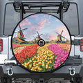 Tulip Field Print Tire Cover With Camera Hole