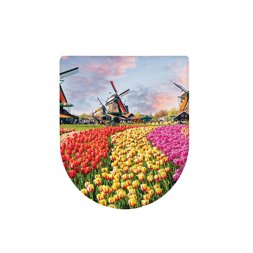 Tulip Field Print Toilet Lid Cover