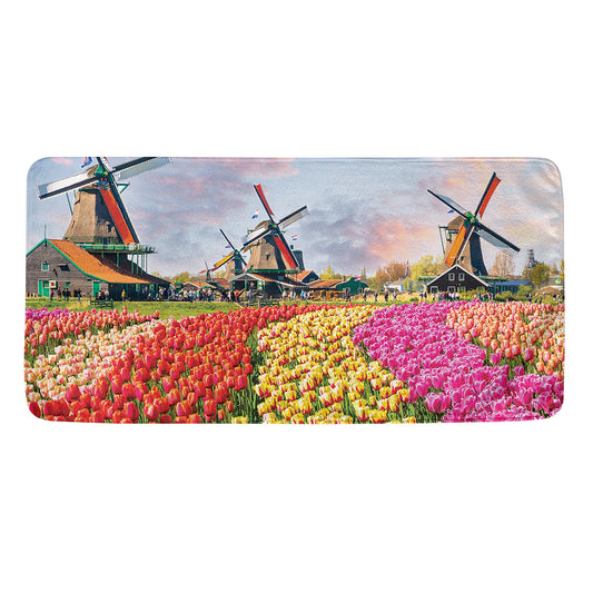 Tulip Field Print Towel