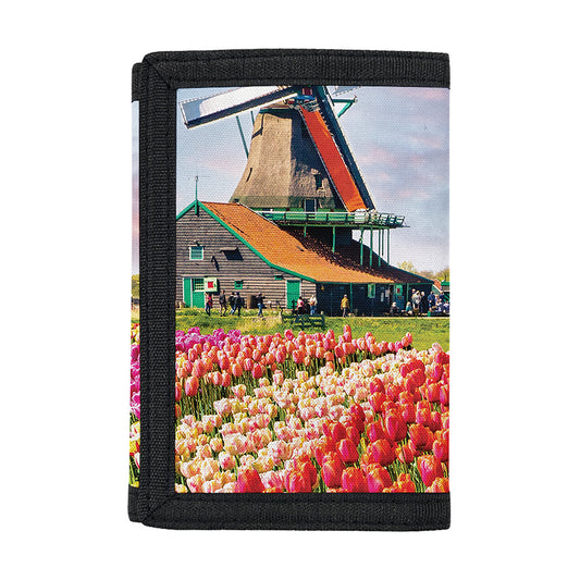 Tulip Field Print Trifold Wallet