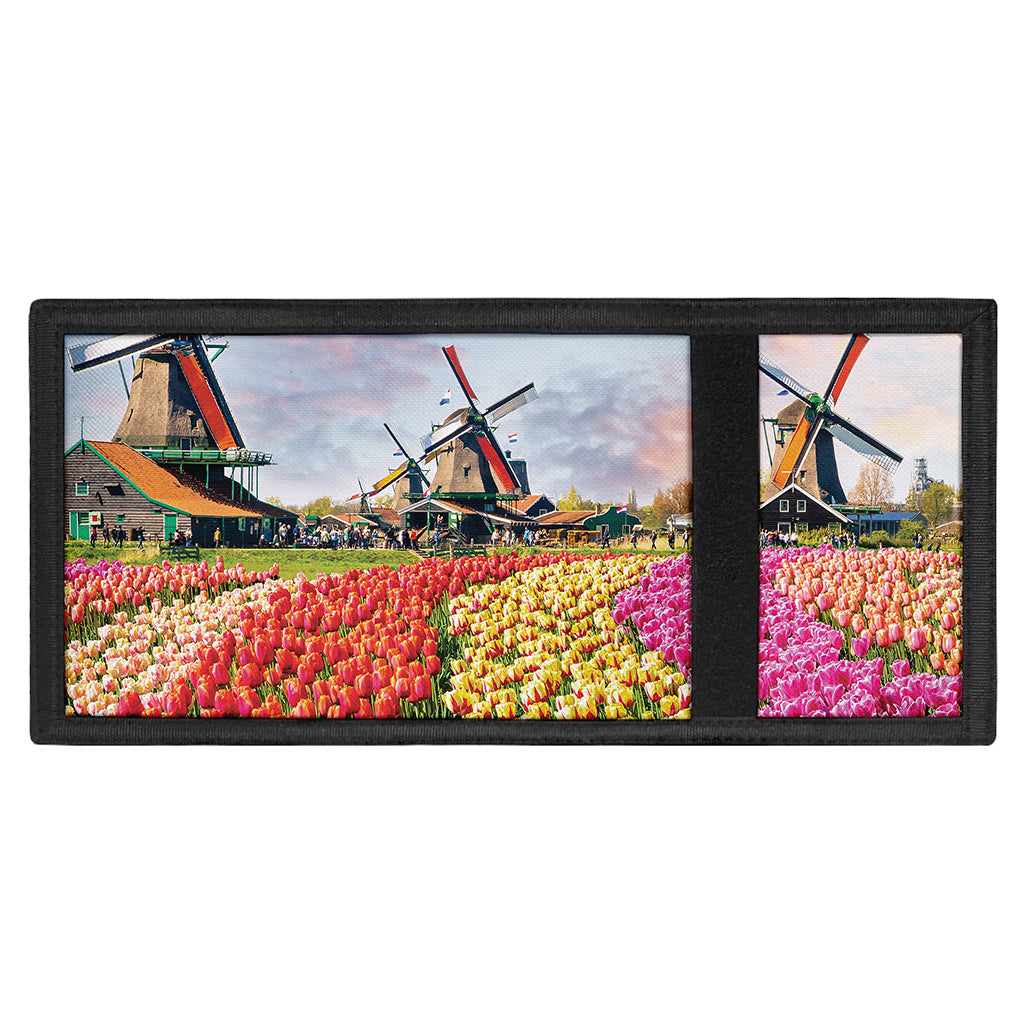 Tulip Field Print Trifold Wallet
