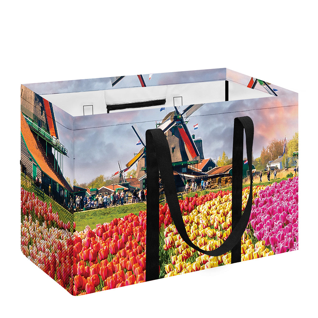 Tulip Field Print Utility Tote Bag