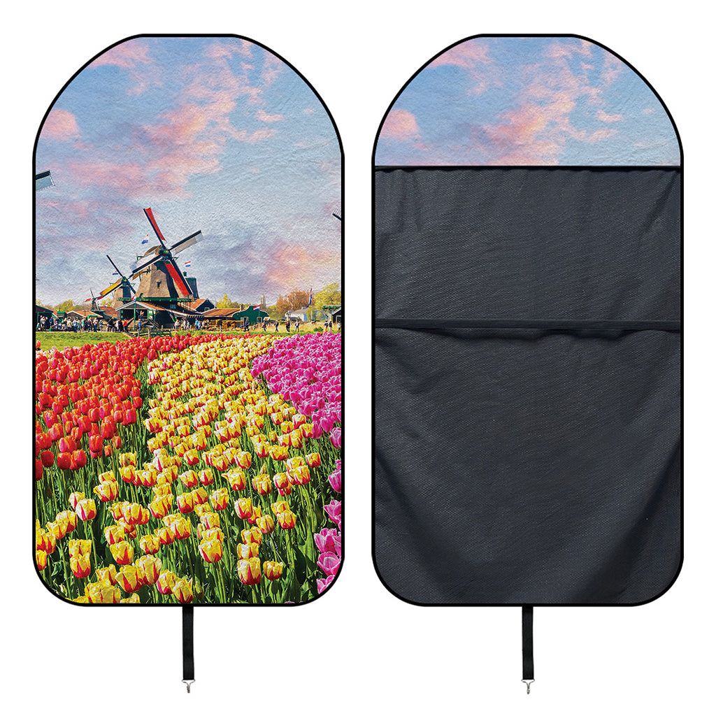 Tulip Field Print Waterproof Car Seat Cover