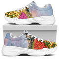Tulip Field Print White Chunky Shoes