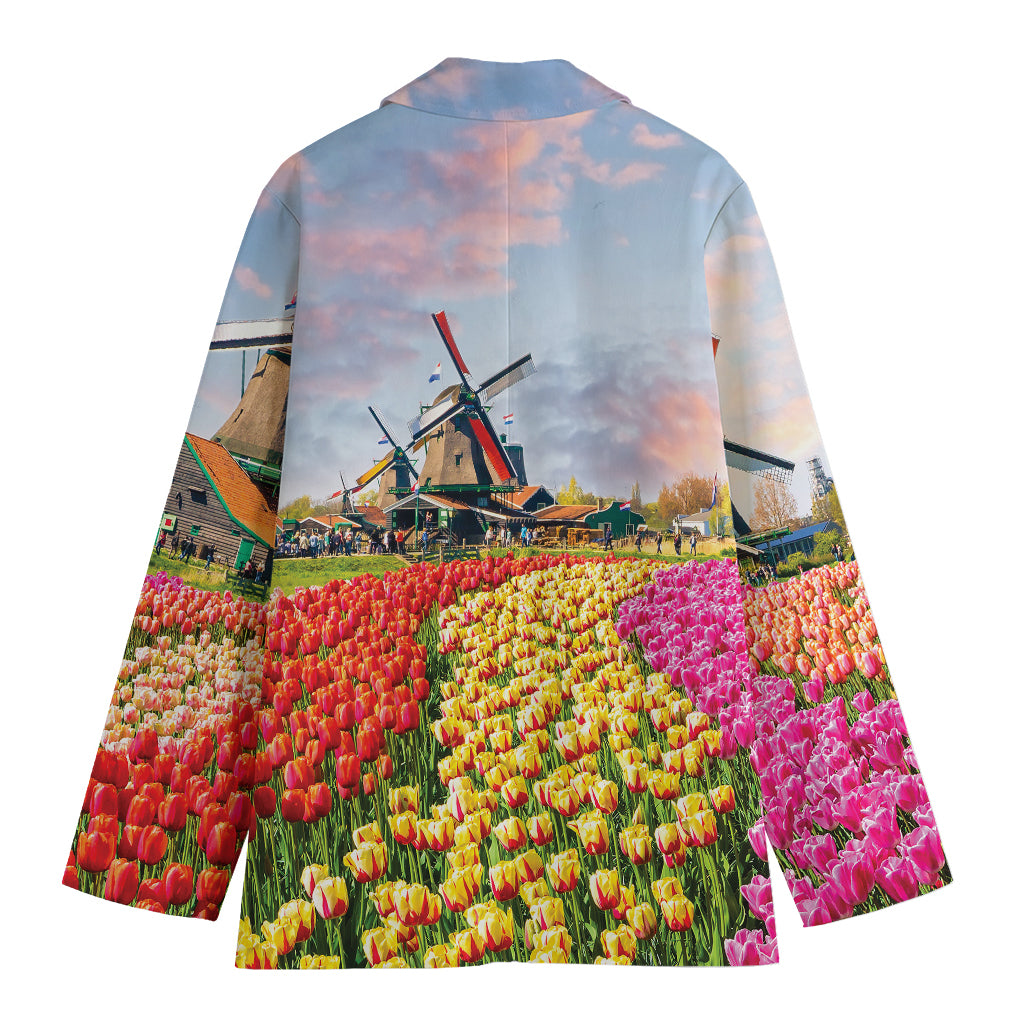 Tulip Field Print Women's Blazer