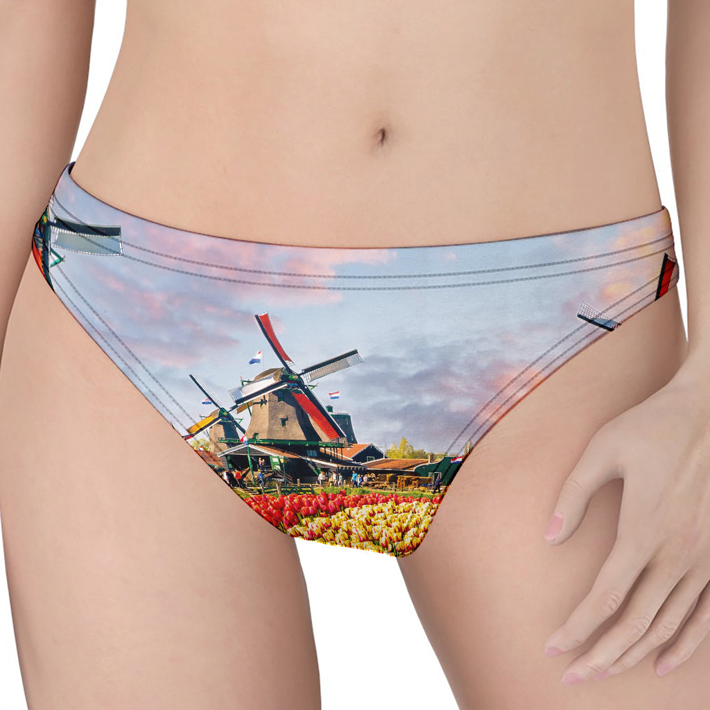 Tulip Field Print Women's Thong