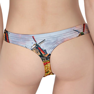 Tulip Field Print Women's Thong