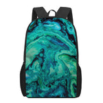 Turquoise Acid Melt Print 17 Inch Backpack