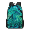 Turquoise Acid Melt Print 17 Inch Backpack