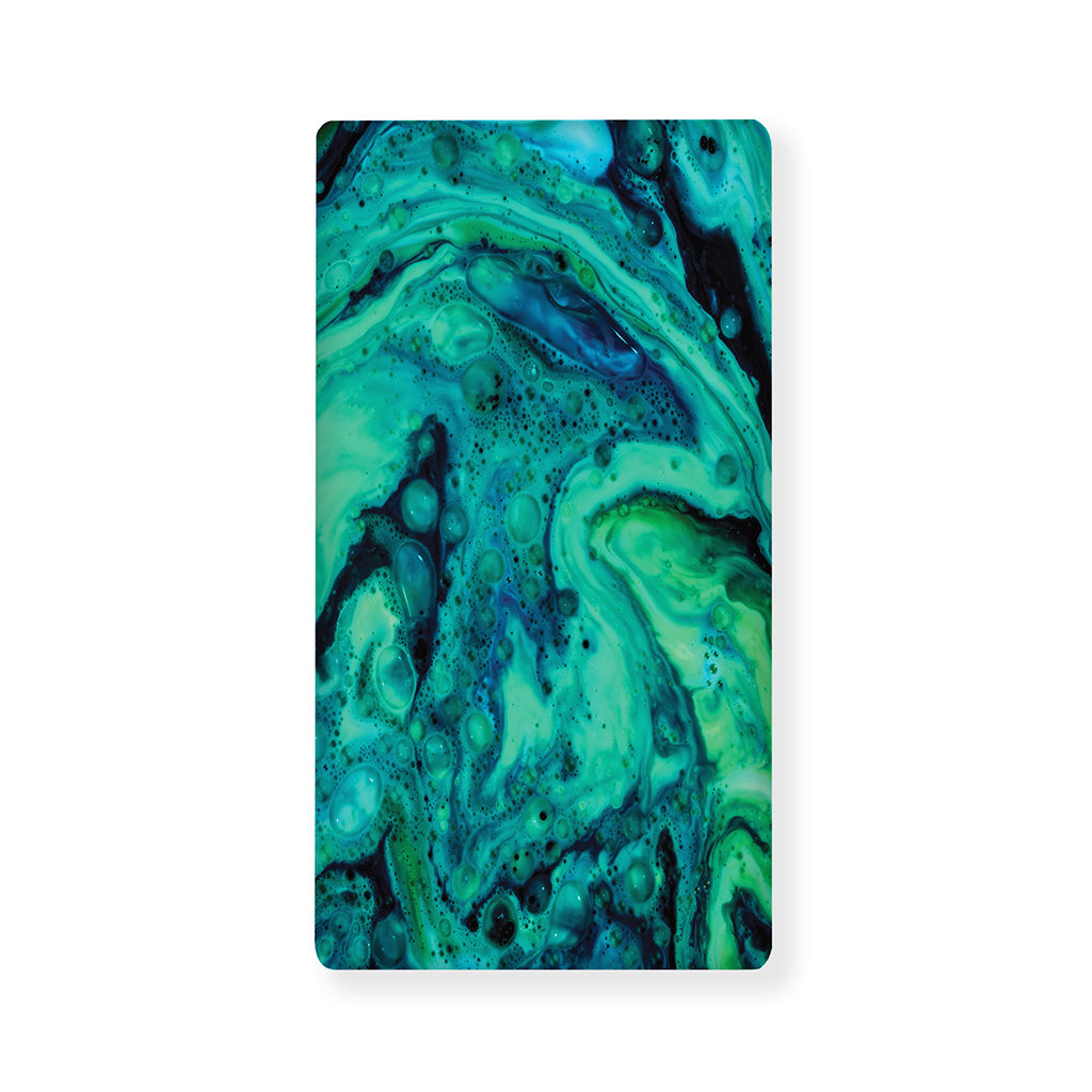 Turquoise Acid Melt Print Baby Crib Sheet