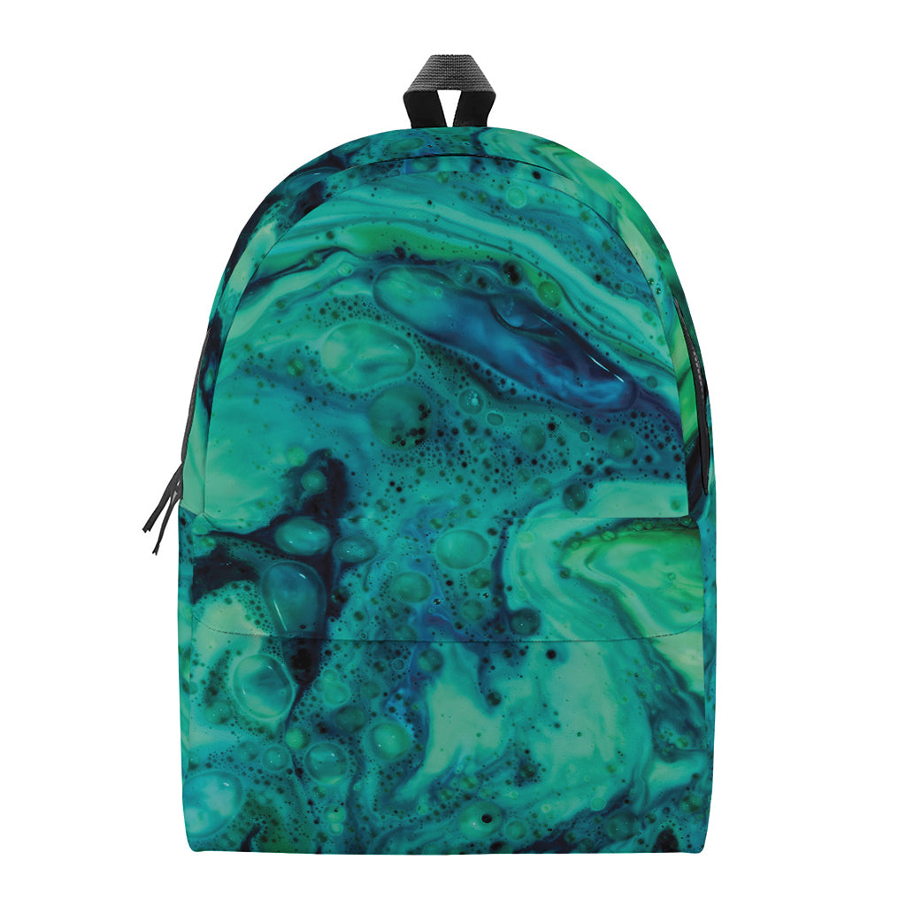 Turquoise Acid Melt Print Backpack