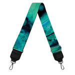 Turquoise Acid Melt Print Bag Strap