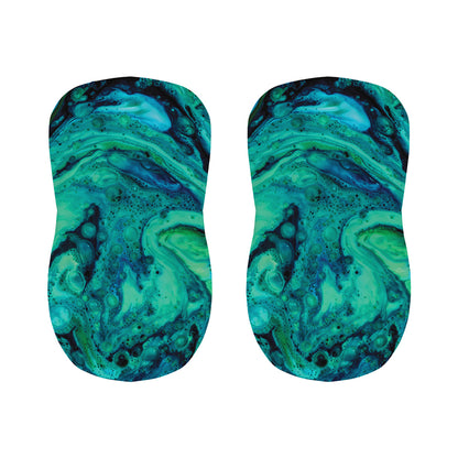 Turquoise Acid Melt Print Bar Stool Covers