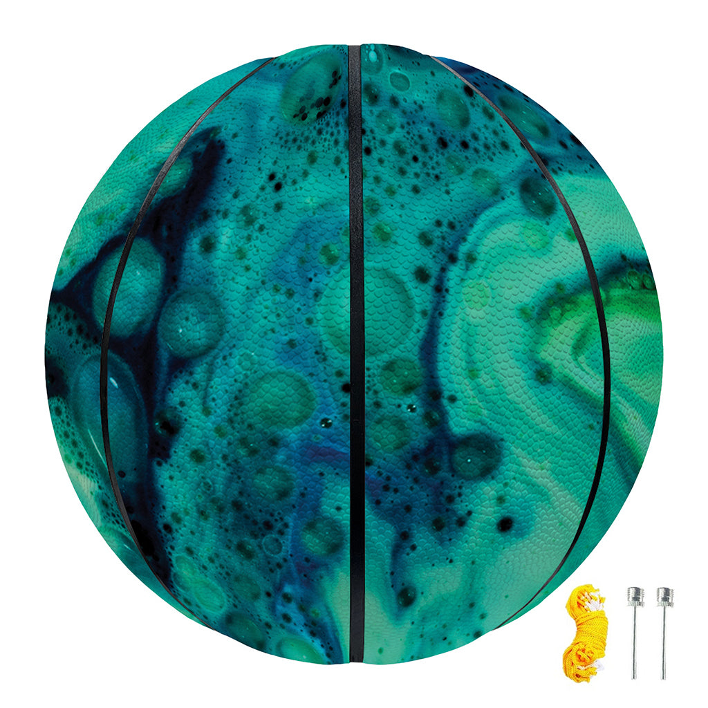 Turquoise Acid Melt Print Basketball