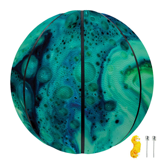 Turquoise Acid Melt Print Basketball