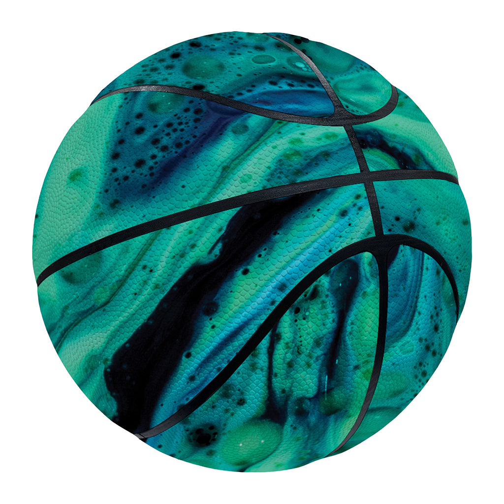 Turquoise Acid Melt Print Basketball