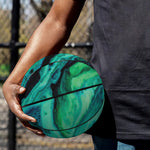 Turquoise Acid Melt Print Basketball
