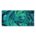 Turquoise Acid Melt Print Beach Towel