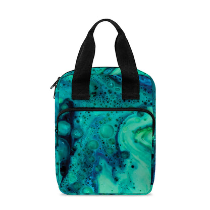 Turquoise Acid Melt Print Bible Tote Bag