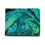 Turquoise Acid Melt Print Bifold Wallet