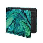 Turquoise Acid Melt Print Bifold Wallet