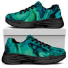 Turquoise Acid Melt Print Black Chunky Shoes