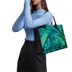 Turquoise Acid Melt Print Canvas Tote Bag