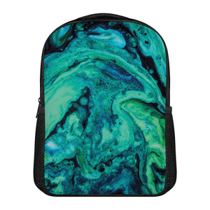 Turquoise Acid Melt Print Casual Backpack