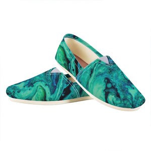 Turquoise Acid Melt Print Casual Shoes