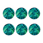 Turquoise Acid Melt Print Coaster Set