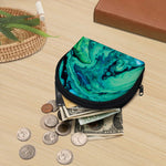 Turquoise Acid Melt Print Coin Purse