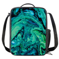 Turquoise Acid Melt Print Crossbody Lunch Bag