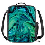 Turquoise Acid Melt Print Crossbody Lunch Bag