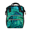 Turquoise Acid Melt Print Diaper Bag